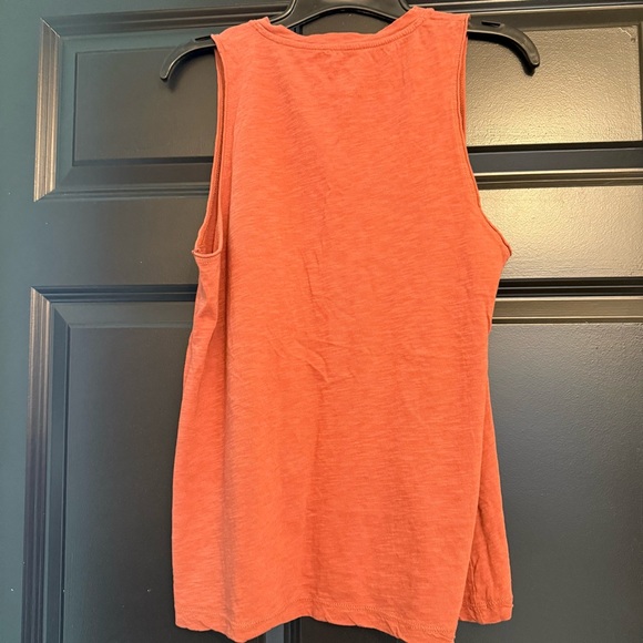 Madewell v neck tissue tank sz M - red clay - Picture 4 of 4